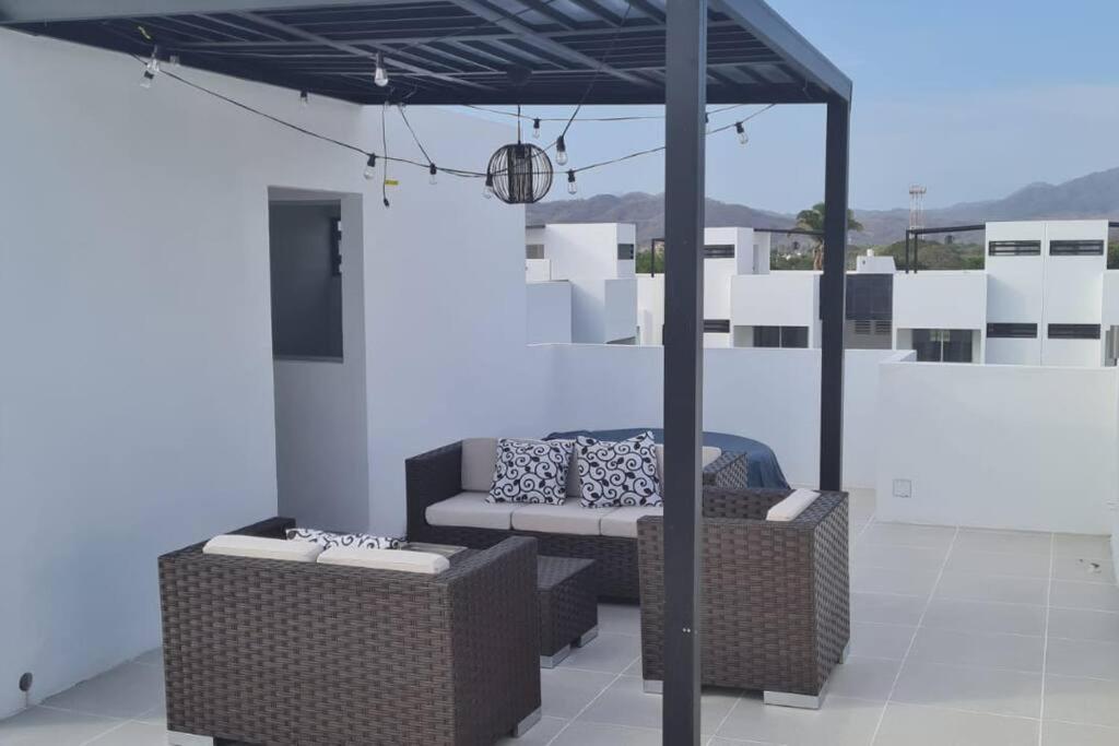 Bonito Penthouse Con Roof Garden Apartment Manzanillo Exterior photo